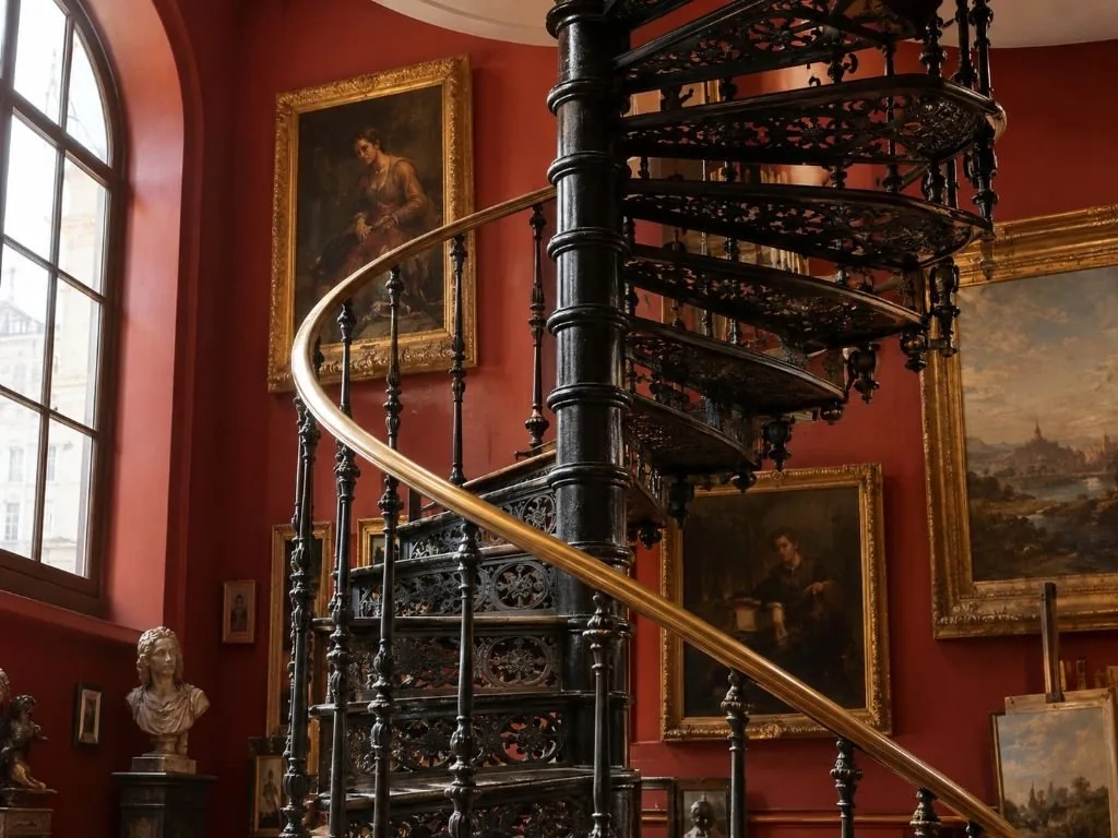 L&rsquo;escalier en colimaçon reliant les deux ateliers de Gustave Moreau
